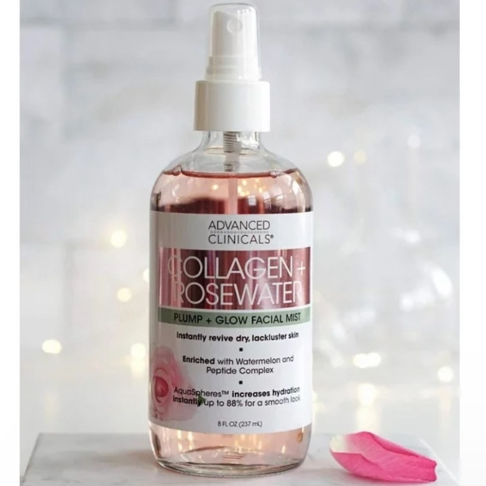 Advanced Clinicals Collagen & Rosewater Facial Mist